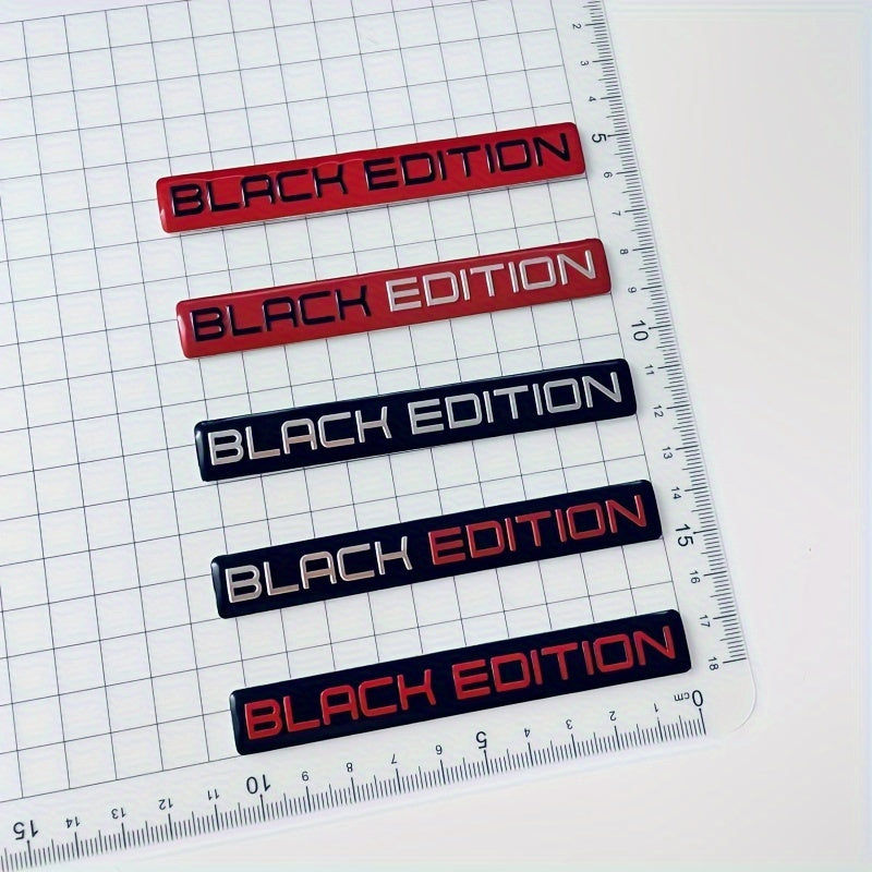 Car Logo Stickers Black Aluminum Alloy Limited Edition Pair