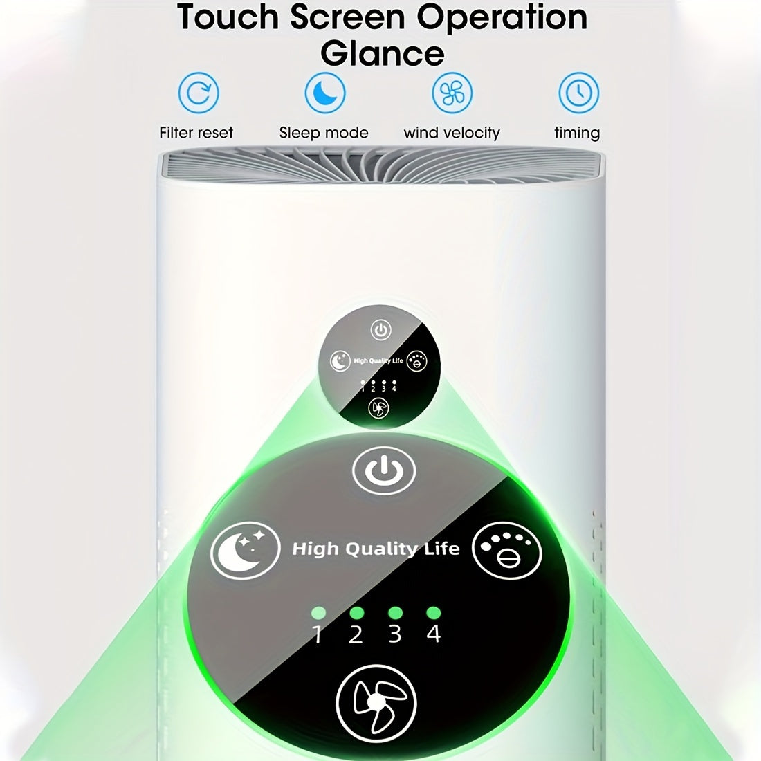 Jim Smart Home Havo Tozalagich, Haqiqiy HEPA Filtrlari bilan, Salbiy Ion tizimi. Formaldegid, PM2.5, Ikki tomonlama tutun, Pollen va Changni olib tashlaydi. 4 Shamol Tezligi, Uxlaydigan Rejim. Ofis uchun ideal.