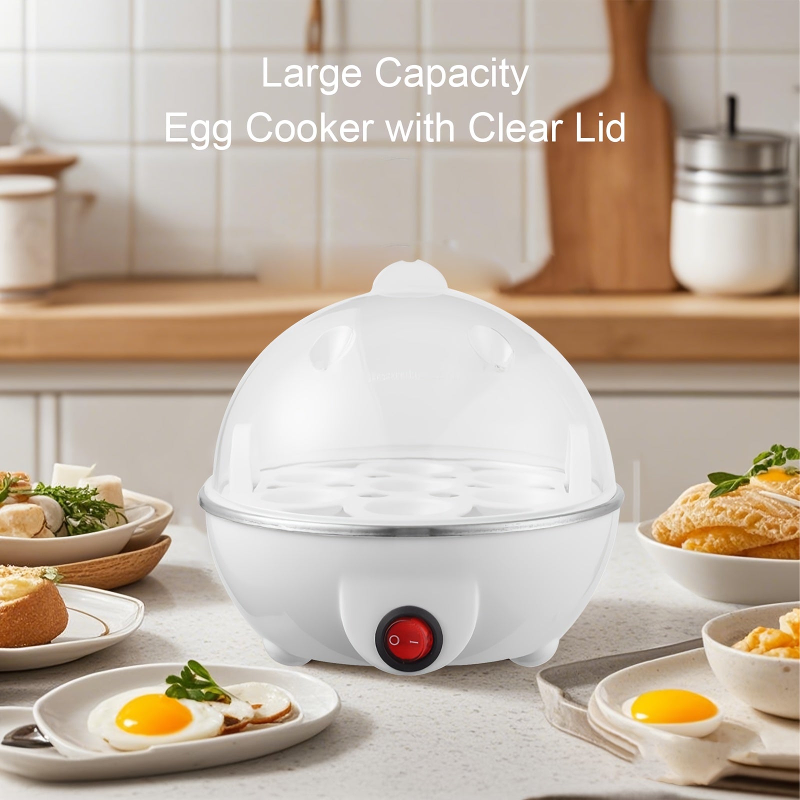 220V tuxum pishiruvchi qush tasviri bilan, bir tugma bilan oson ishlash, PP material