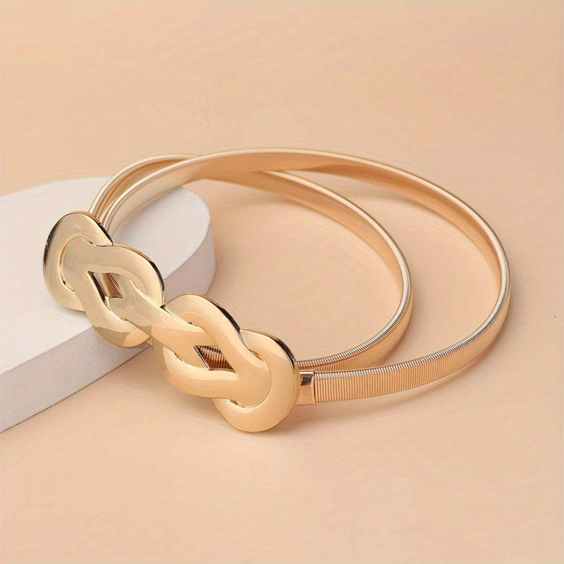 Women's Gold Waist Belt for Dresses Spring Summer Fashion Accessories