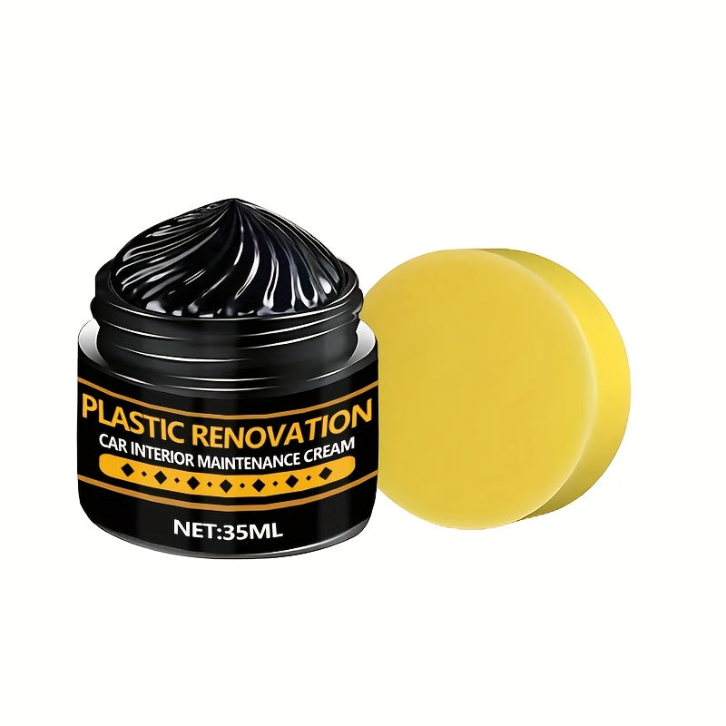Universal Car Plastic and Rubber Restorer Cream for Exterior Interior Bumpers Mirrors