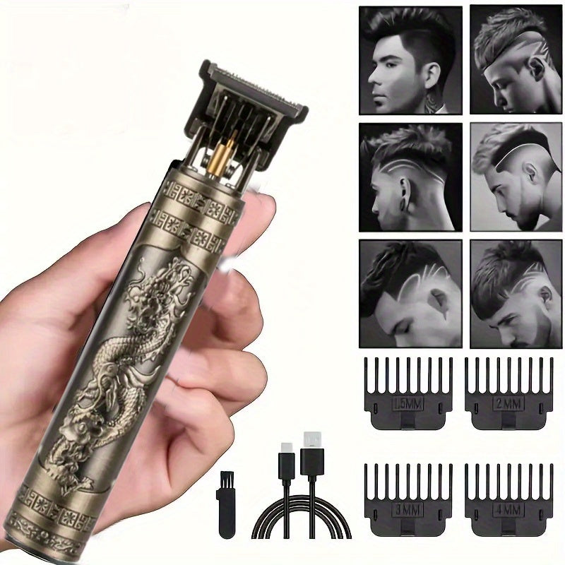 Men Electric Hair Clipper Rechargeable Lithium Battery With Detachable Combs