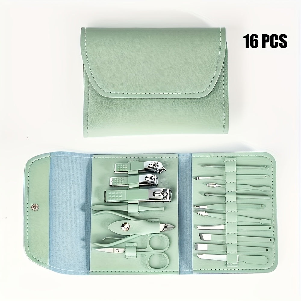 Manicure Set with Nail Clippers and Cuticle Scissors for Travel, Foot Care Kit