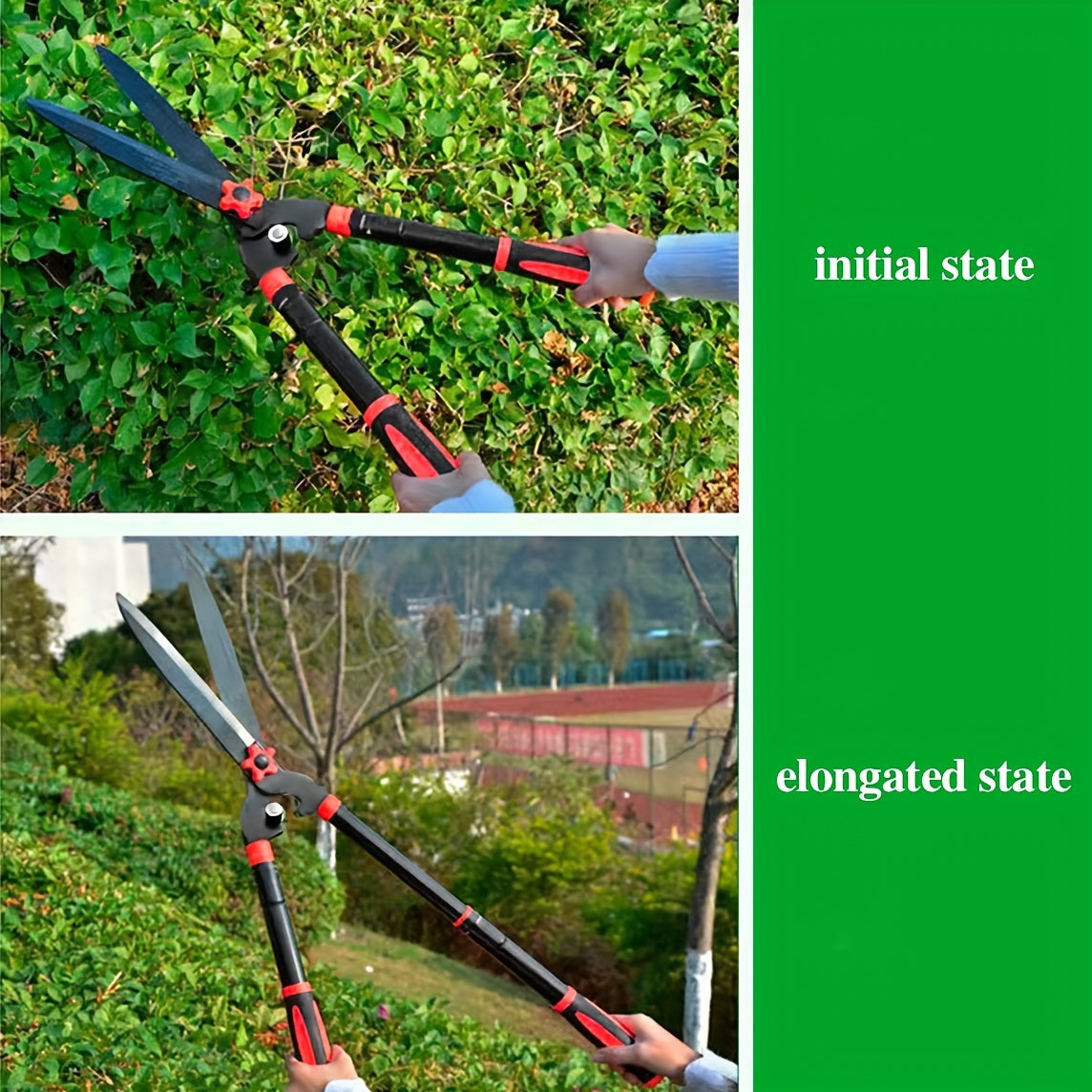 Garden Pruning Shears with Retractable Rubberized Handle High-Carbon Steel Blades for Garden, Flowers, Fruit Trees