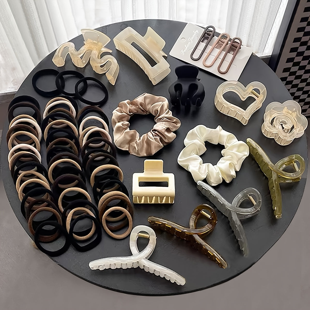 Hair Accessory Collection 65/52/75 Pieces Claw Clips Scrunchies and More for Stylish Looks