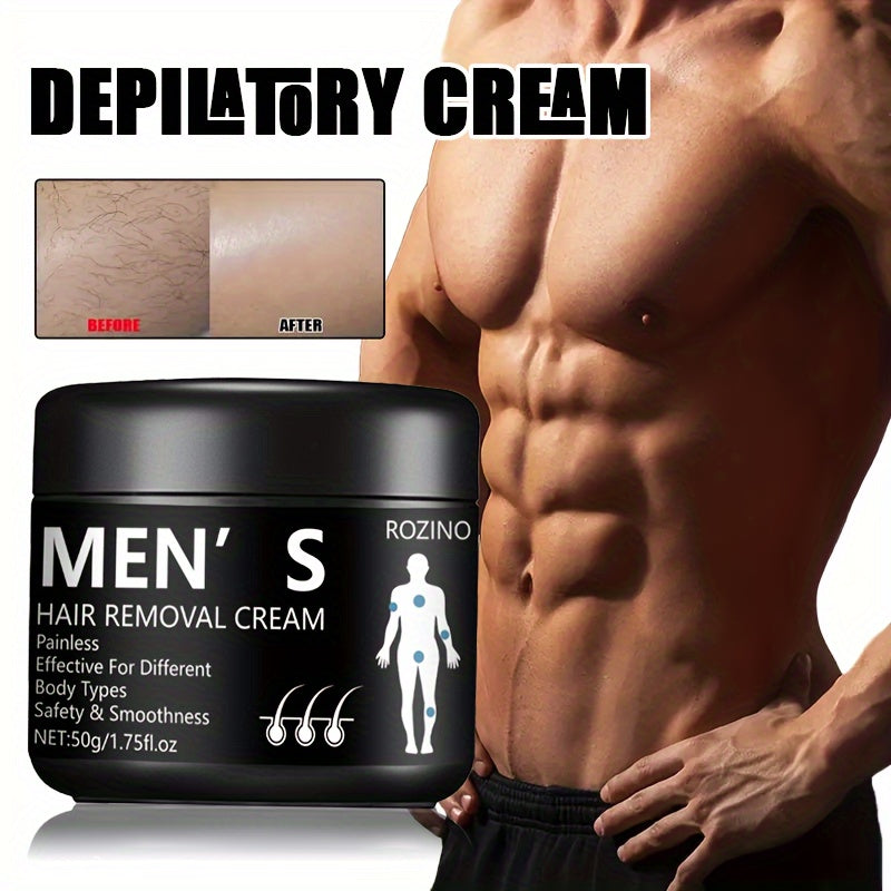 Крем для удаления волос у мужчин безболезненно быстро легко без остатков 50г