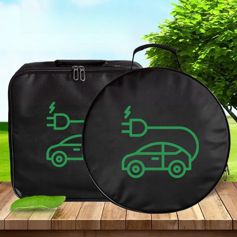 Electric Vehicle Charging Gun Cable Storage Bag Organizer for Car