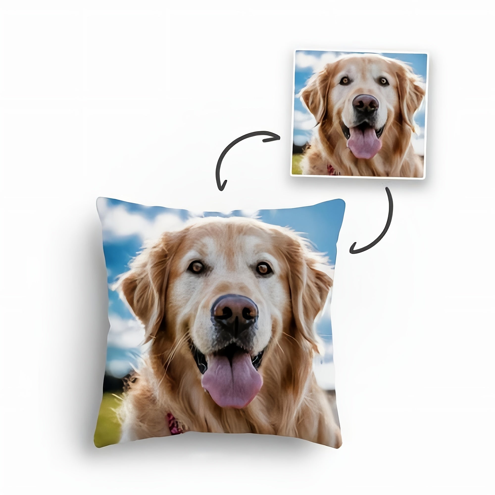 Funda de almohada personalizada con foto de mascota, 45cm, para perro y gato, regalo personalizado