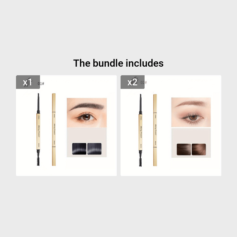 Women's Waterproof Double-Ended Eyebrow Pencil, Fine Tip, Long Lasting