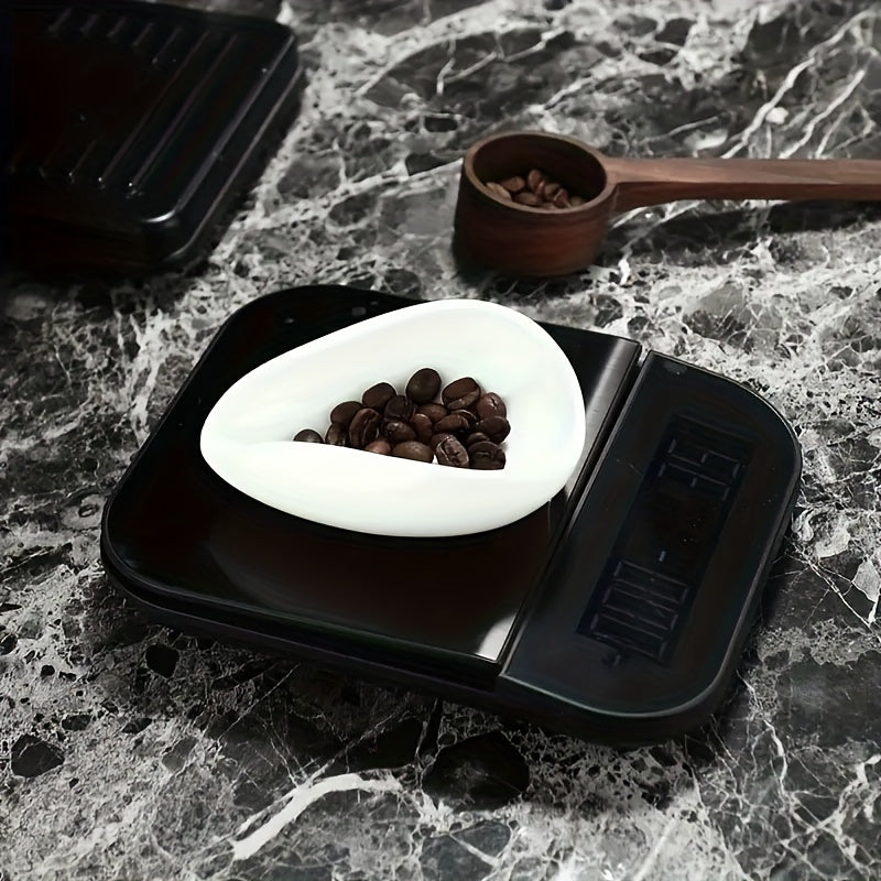 White Porcelain Coffee Bean Dose Tray Set with Spoon and Separator