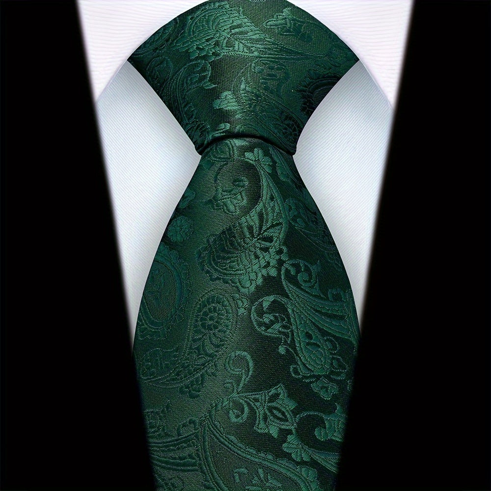 Мужской пейсли галстук из полиэстера сатин шириной 8 см для свадеб, вечеринок и деловых встреч