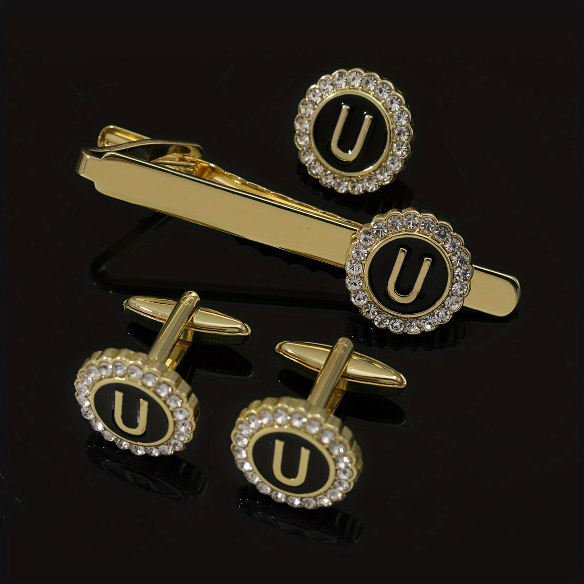 Men's All-Inclusive Accessory Set with Tie Clips Cufflinks Brooches Limited Edition