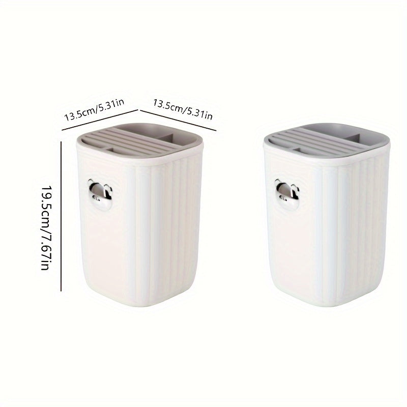 Kitchen Knife Holder and Storage Rack with Drainable Bottom and Chopstick Tube for Harvest Thanksgiving Christmas Decor