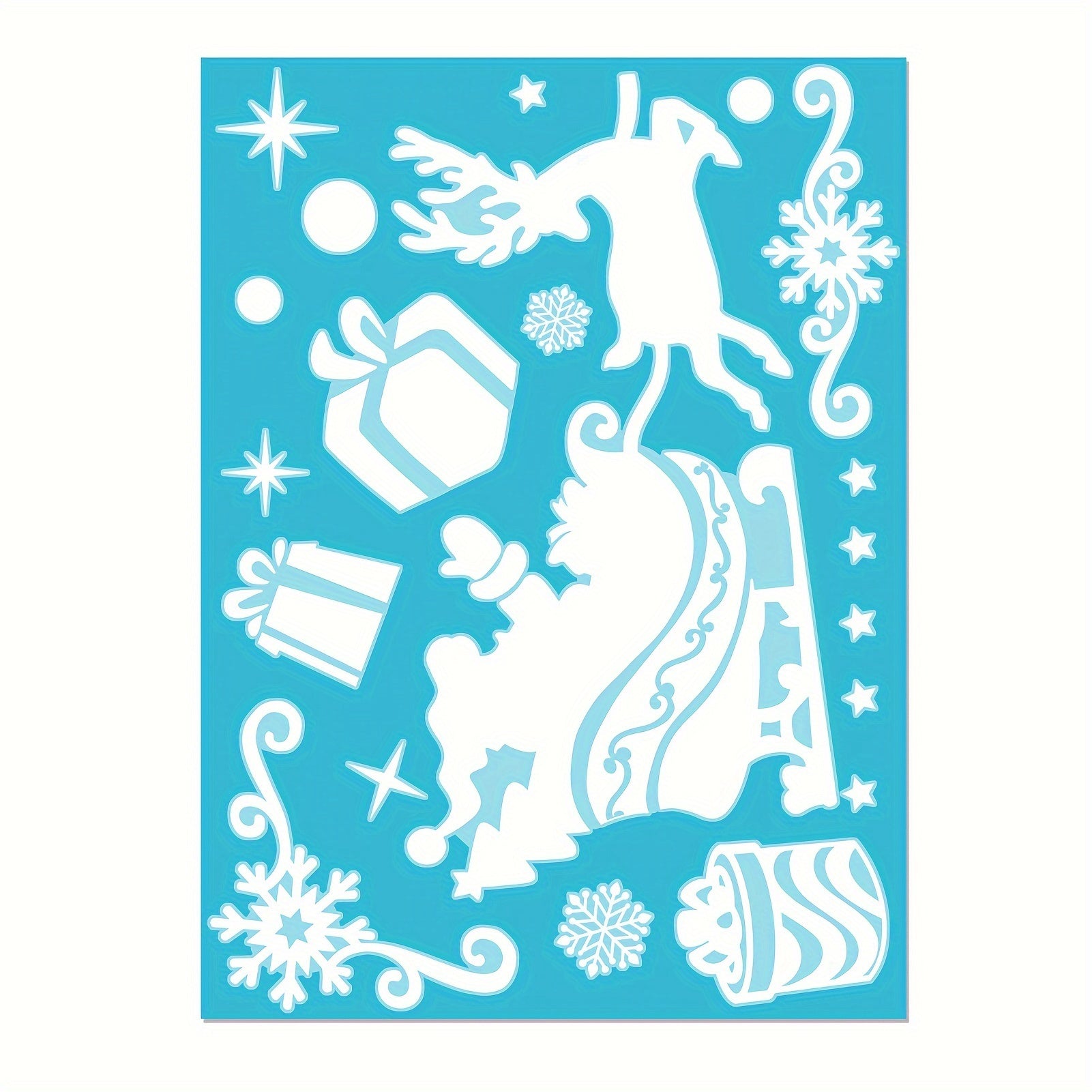Festive Christmas Window Stickers Snowflakes Reusable Glow-in-Dark Decor