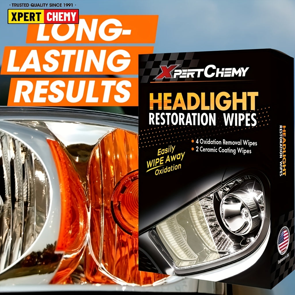 Headlight Restoration Kit Fabric Material with Oxidation Remover and Coating