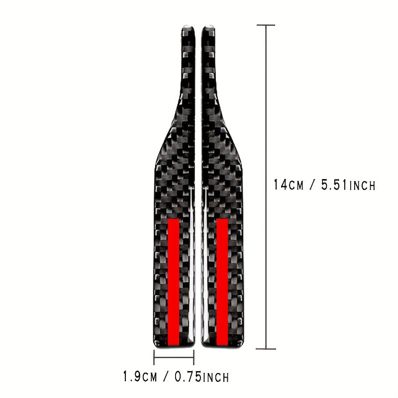 2 ta orqa ko‘rish oynasi himoya stikerlari karbon tolali bezakli chekka himoyachilar to'plami