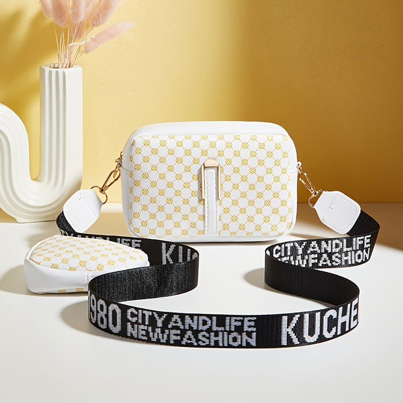 2024 Зимний Новый Женский Модный Печатный Комплект из 2-х предметов Сумка через плечо