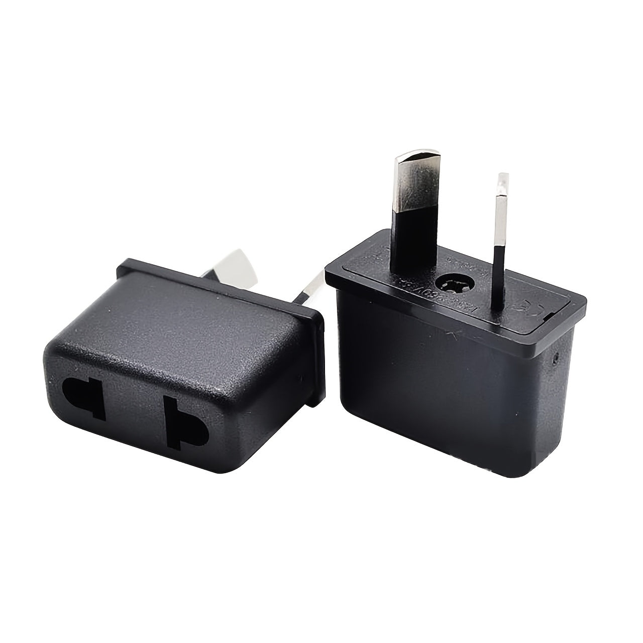 Avstraliya va Yangi Zelandiya standarti bo'yicha slit-pin quvvat adapteri 220-240V qora sayohat uchun devor rozetkasi