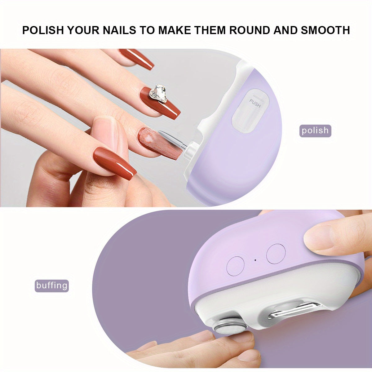 Electric Nail Clipper for Hands and Feet USB Rechargeable with 36V 500mAh Lithium Battery