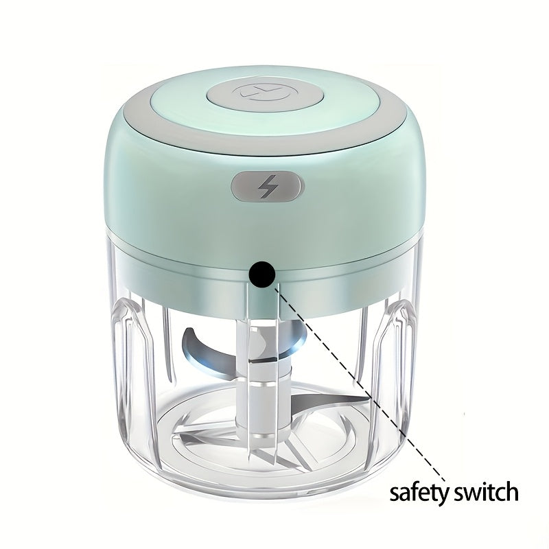 Mini Electric Garlic Chopper Portable Food Processor 250ml Rechargeable