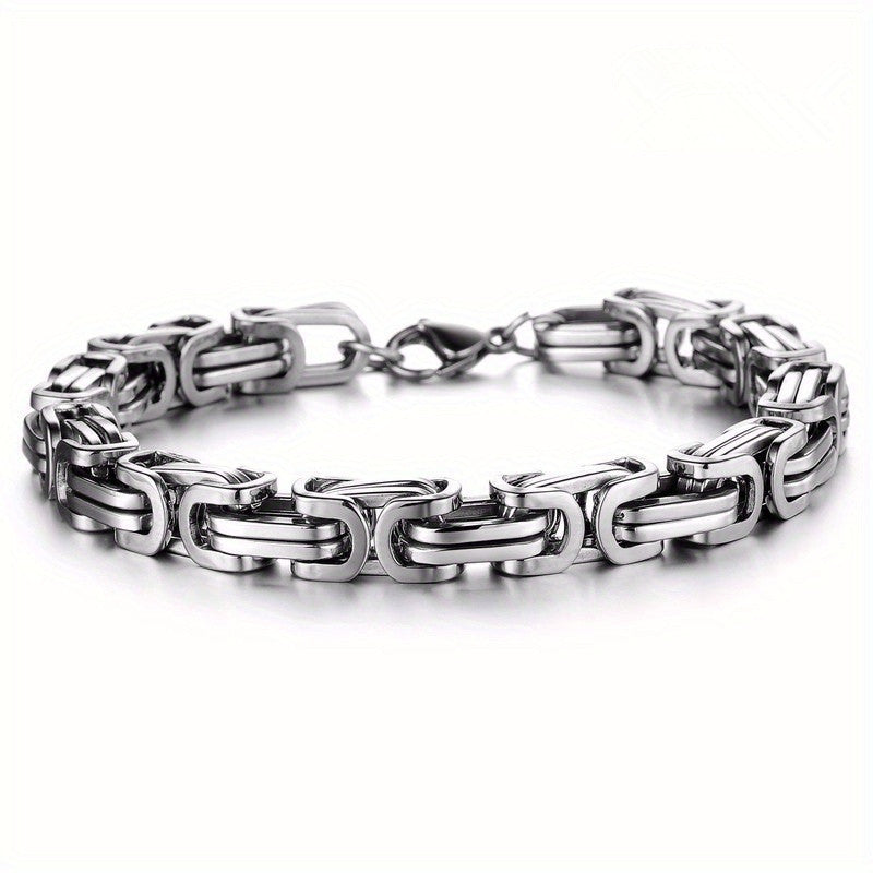 Men's Stainless Steel Chain Bracelet 21cm Hip Hop Jewelry Classic Fashion