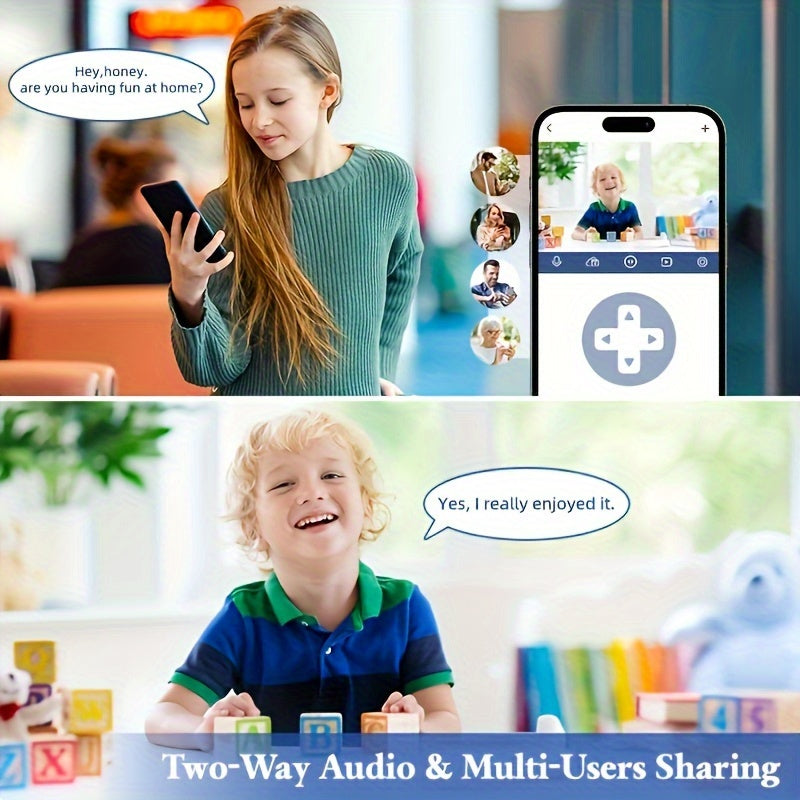 1296P HD Outdoor Security Camera with Solar Panel PTZ Night Vision Two-Way Audio Motion Detection