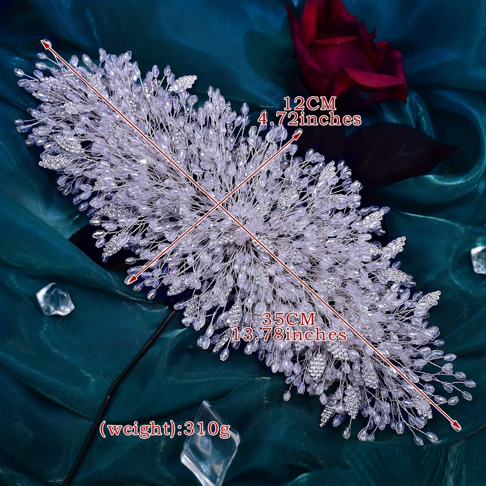 Multilayer Rhinestone Bridal Headband with Crystal Embellishments for Weddings