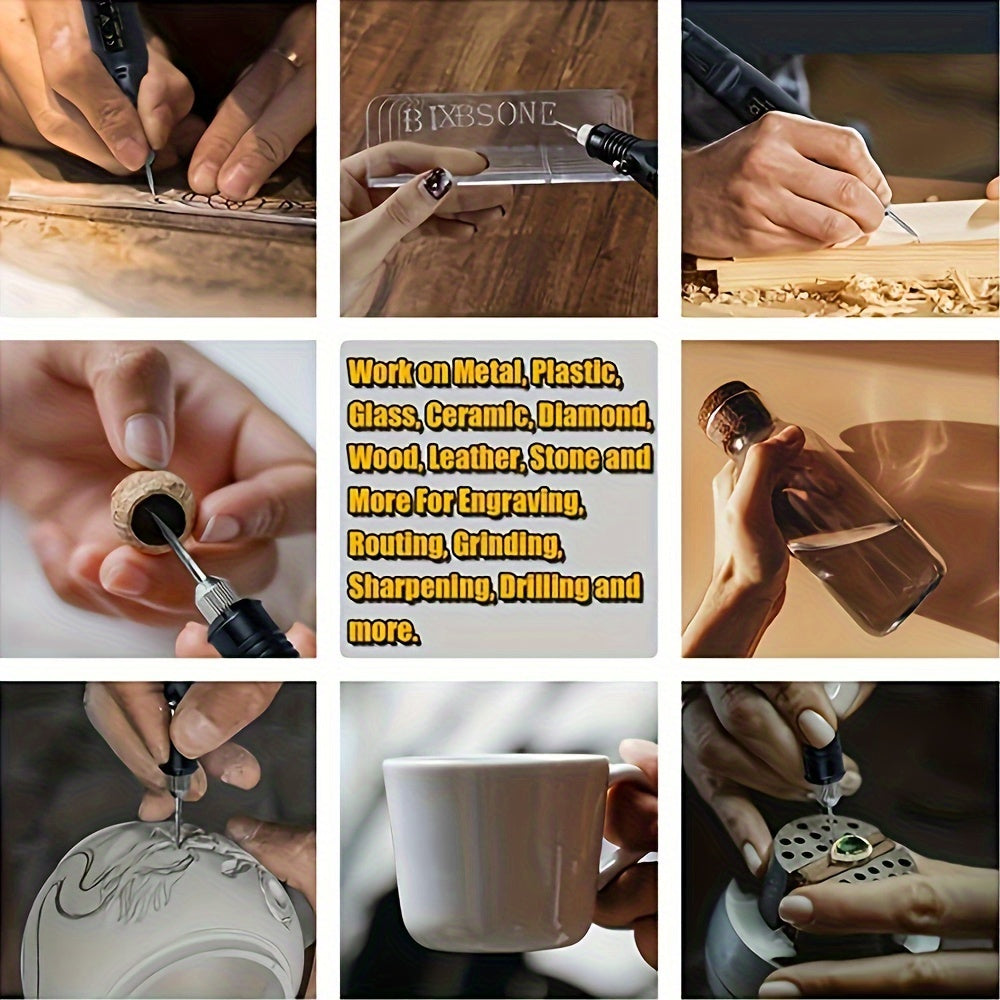 84-Piece USB Model Tool Set for Cutting Engraving Polishing and Grinding