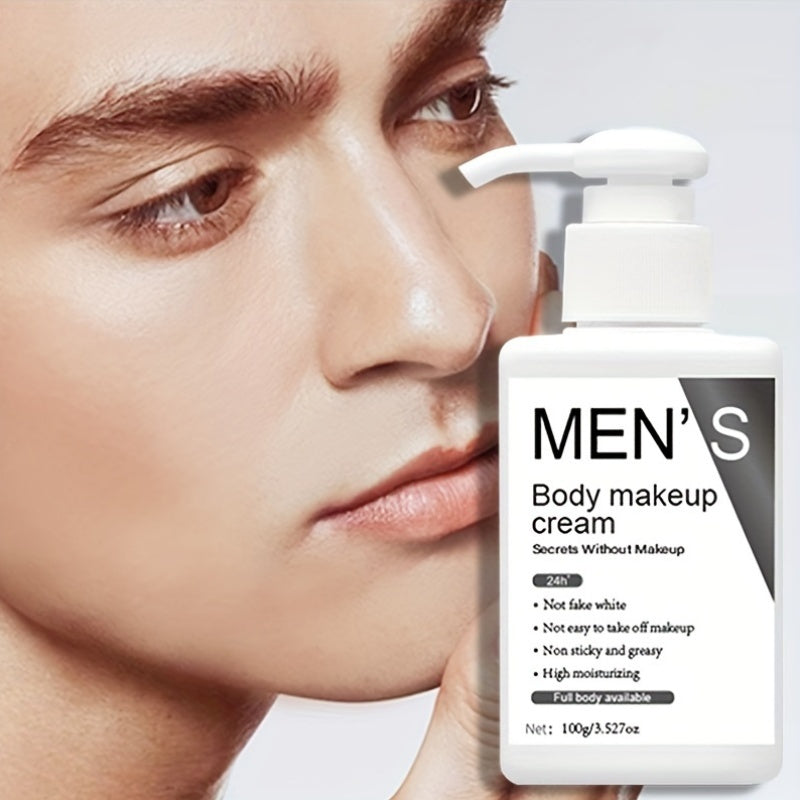 Men's Body Makeup Cream Full Body Moisturizer Hypoallergenic Pore Concealing