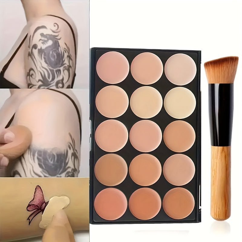 Унисекс набор палитры для макияжа и кистей для консилера и растушёвки