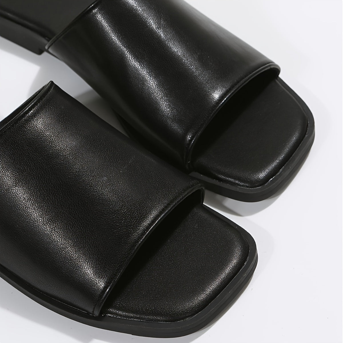 Women's Open Toe Flat Sandals for Pool Beach Summer Black