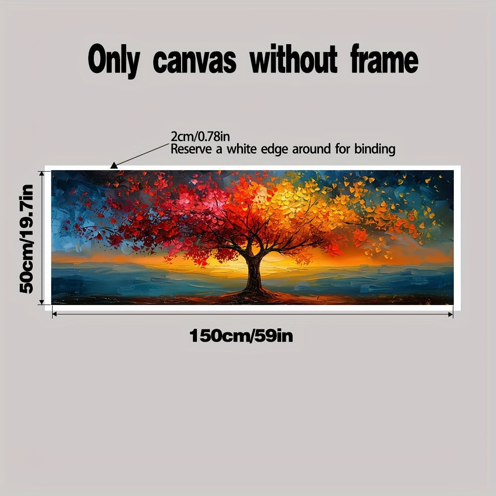 Large Tree of Life Canvas Wall Art Abstract Geometric Pattern Modern Home Decor Large Size