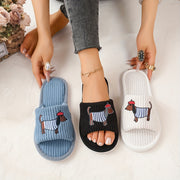 Women's Indoor Slippers, All-Season, Dachshund Design, Breathable, Cozy