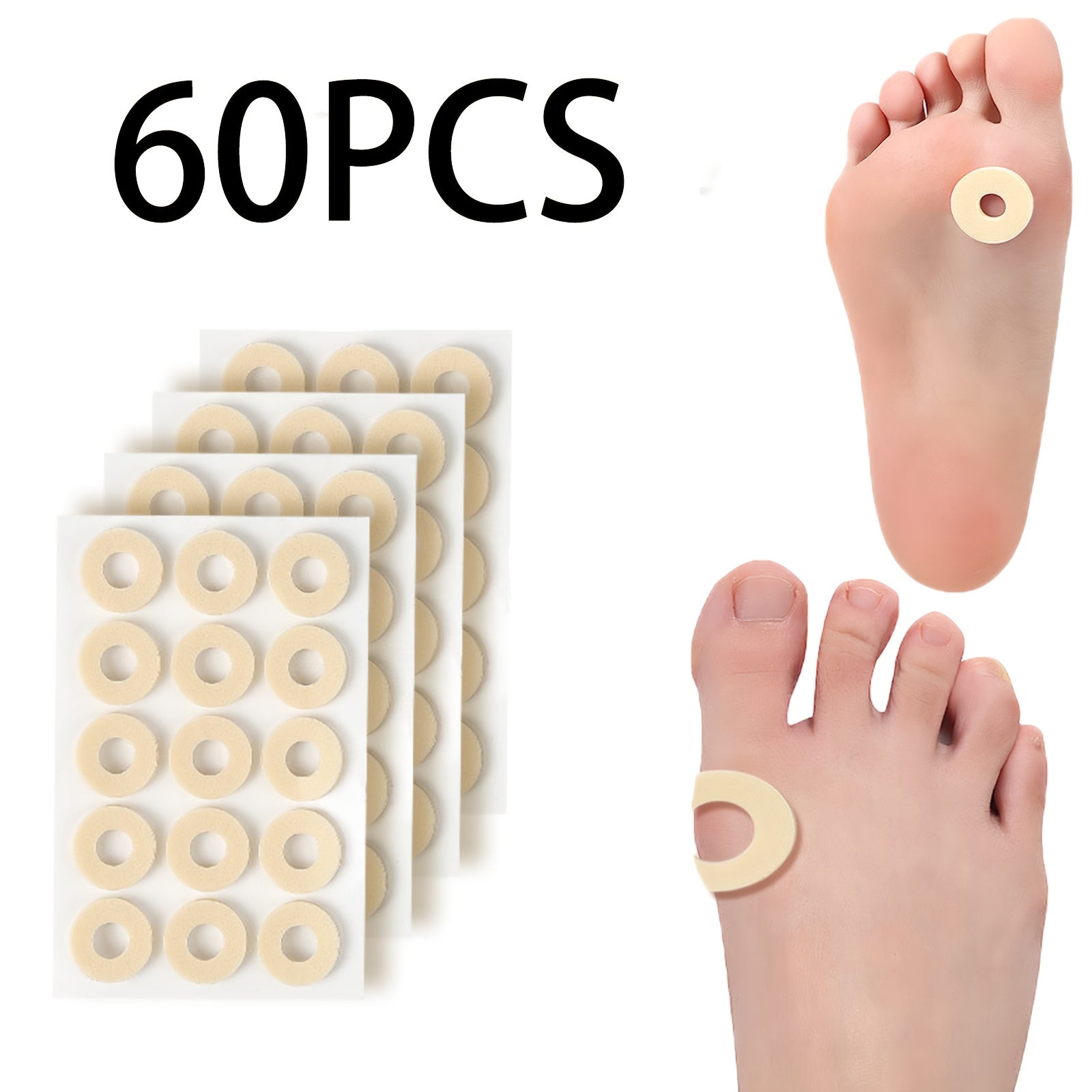 Unisex Latex Callus Foot Pads Set 60/90/150pcs for Heel Care Hiking