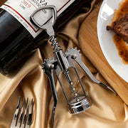 Silver Red Wine Bottle Opener Zinc Alloy Corkscrew Kitchen Gadget