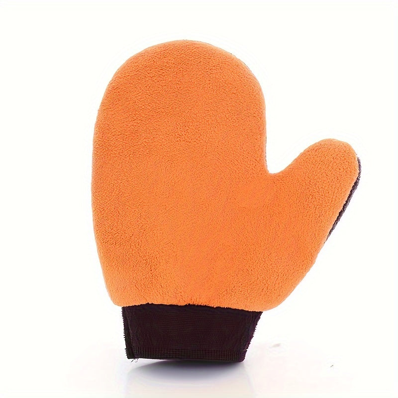 Микрофибровая перчатка для мойки автомобиля без царапин, многоразовая, двухсторонняя губка