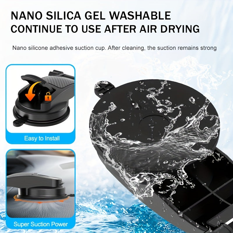 Adjustable Car Phone Holder for Smartphones and Tablets with Suction Mount