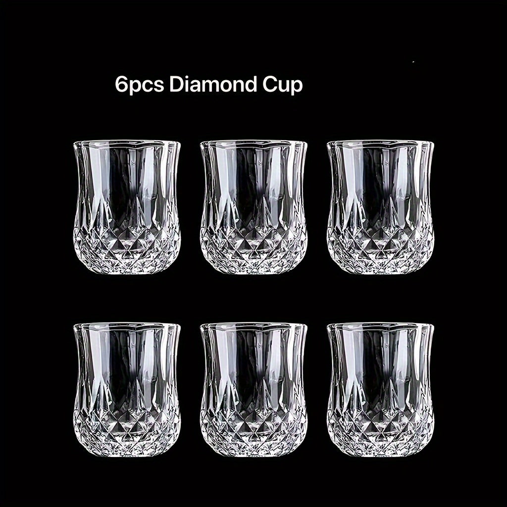 Set of 6 50ml Glass Shot Glasses for Bar and KTV Use