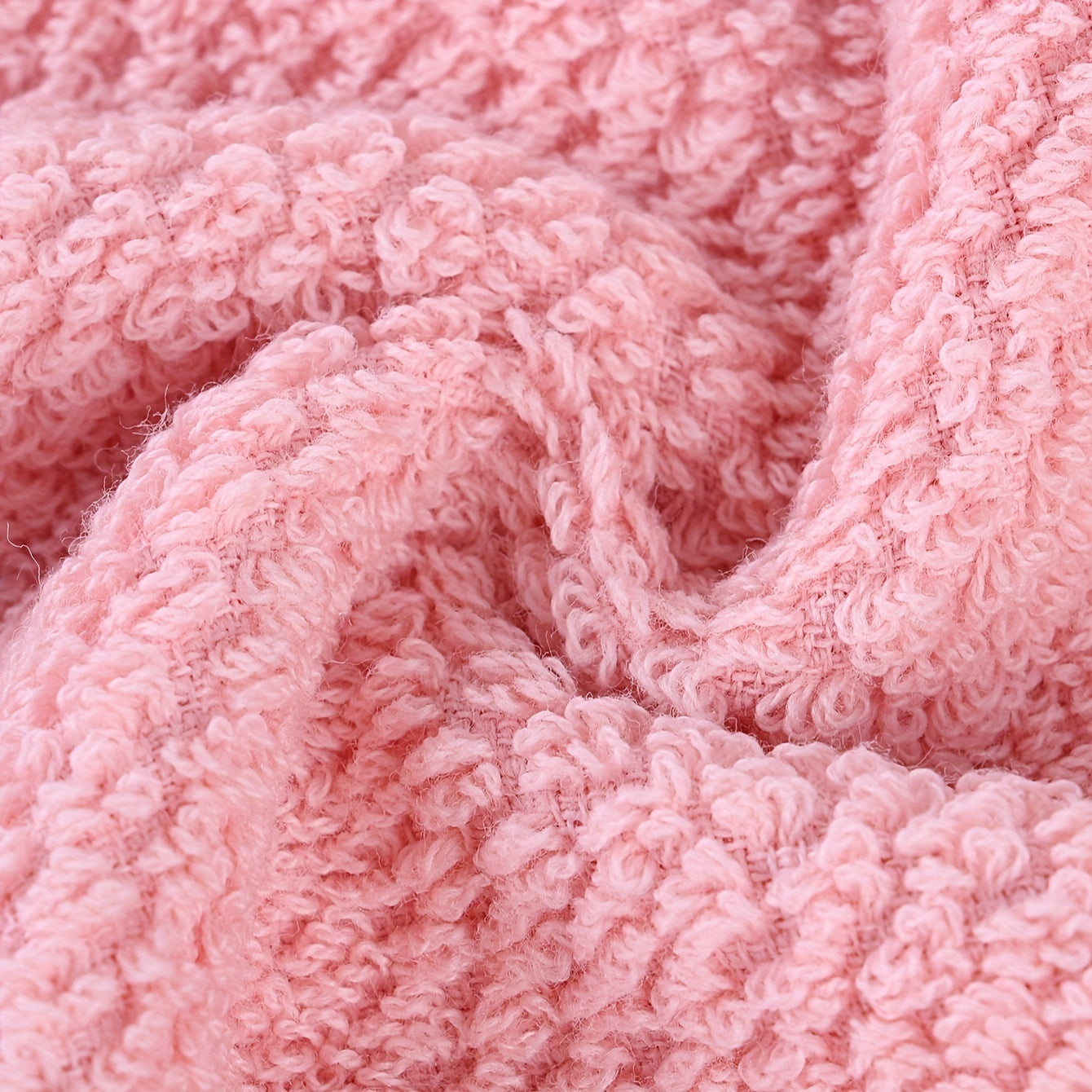 Set of 4 Cotton Long-Haired Face and Hand Towels 34x34cm Soft Absorbent Quick-Drying