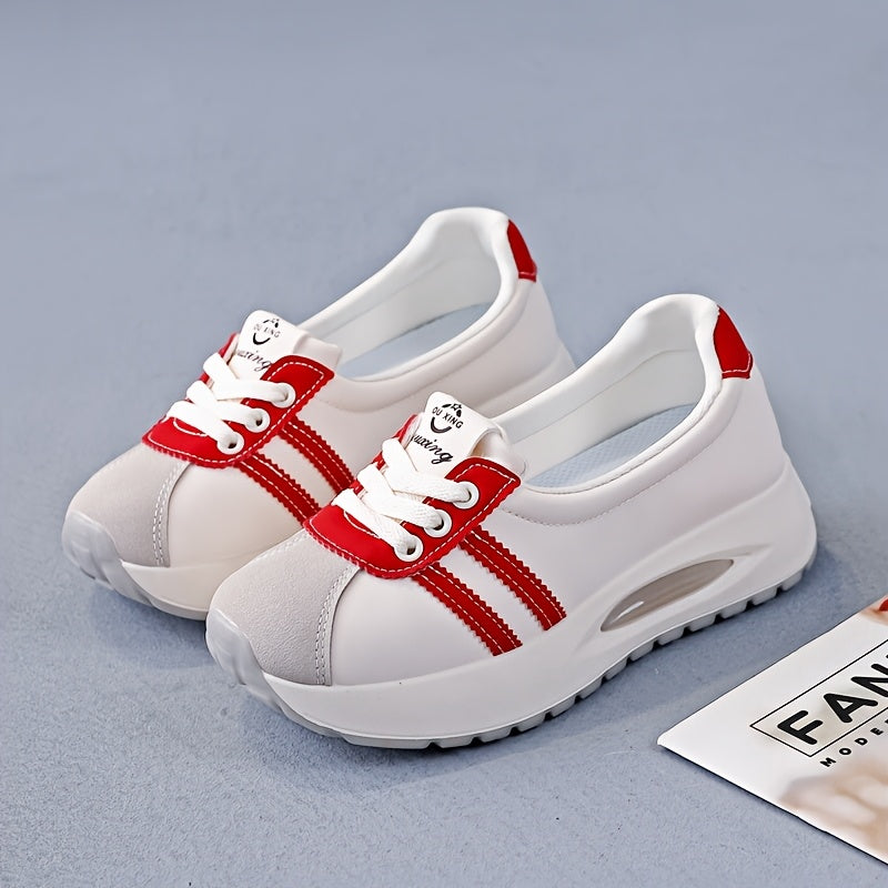 Women's Casual Low Top Sneakers Fabric Inner All-Season White