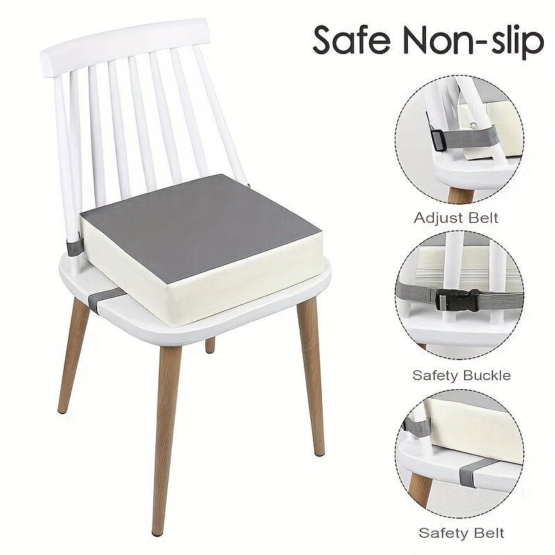 Asiento elevador para bebé y niño pequeño con correas, cojín lavable, acolchado grueso para silla alta