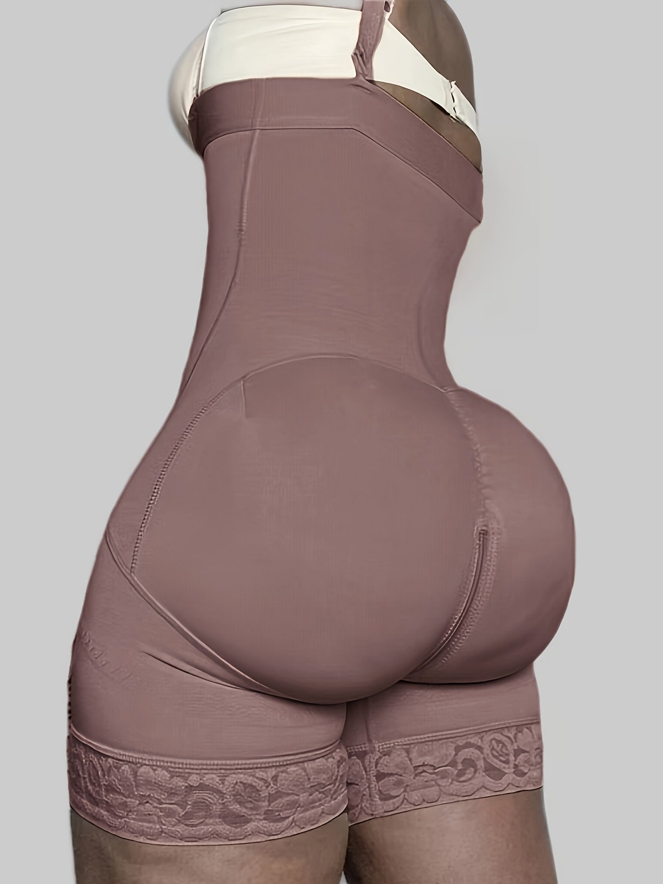 Трусики-слип с высокой талией для моделирования фигуры, с застежкой-молнией в промежности и подтяжками