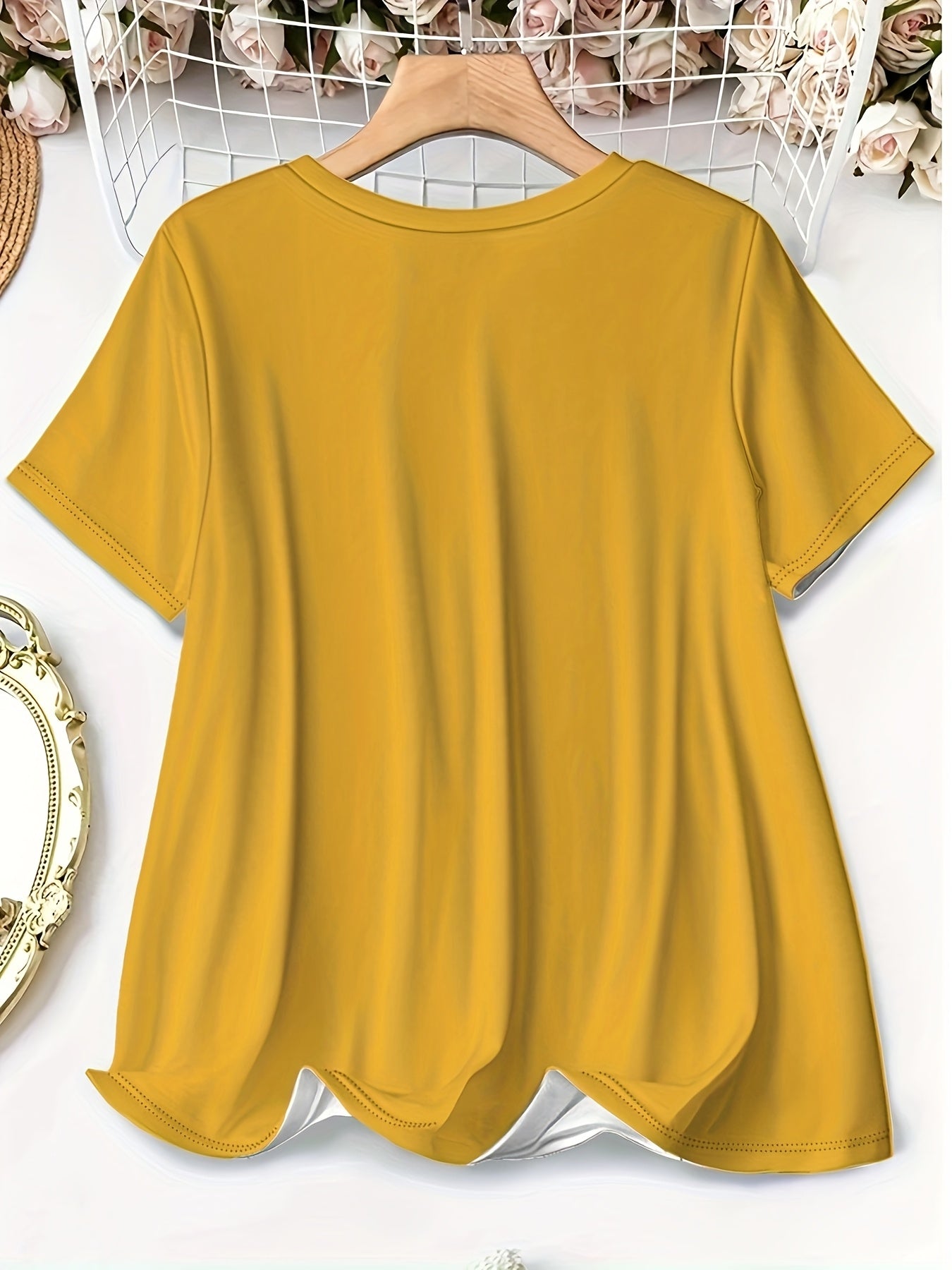 Women's Plus Size Short Sleeve T-Shirt With 3D Cartoon Print