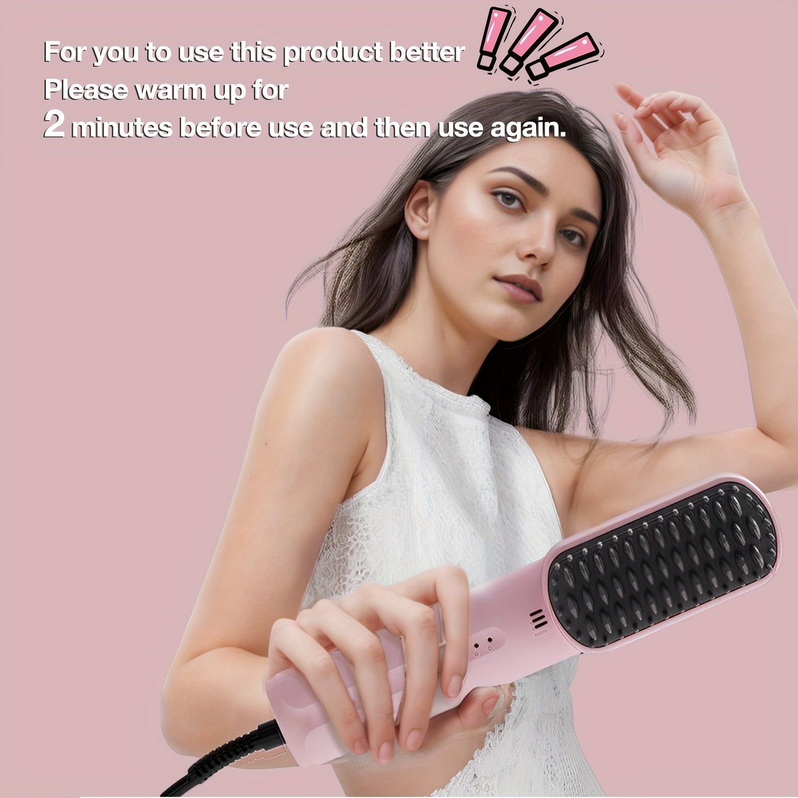 GENAI Portativ Soch Tizgich Tarak - Tez Isitish, Salbiy Ion Texnologiyasi, Barcha Soch Turlari, Sayohat Uchun Qulay