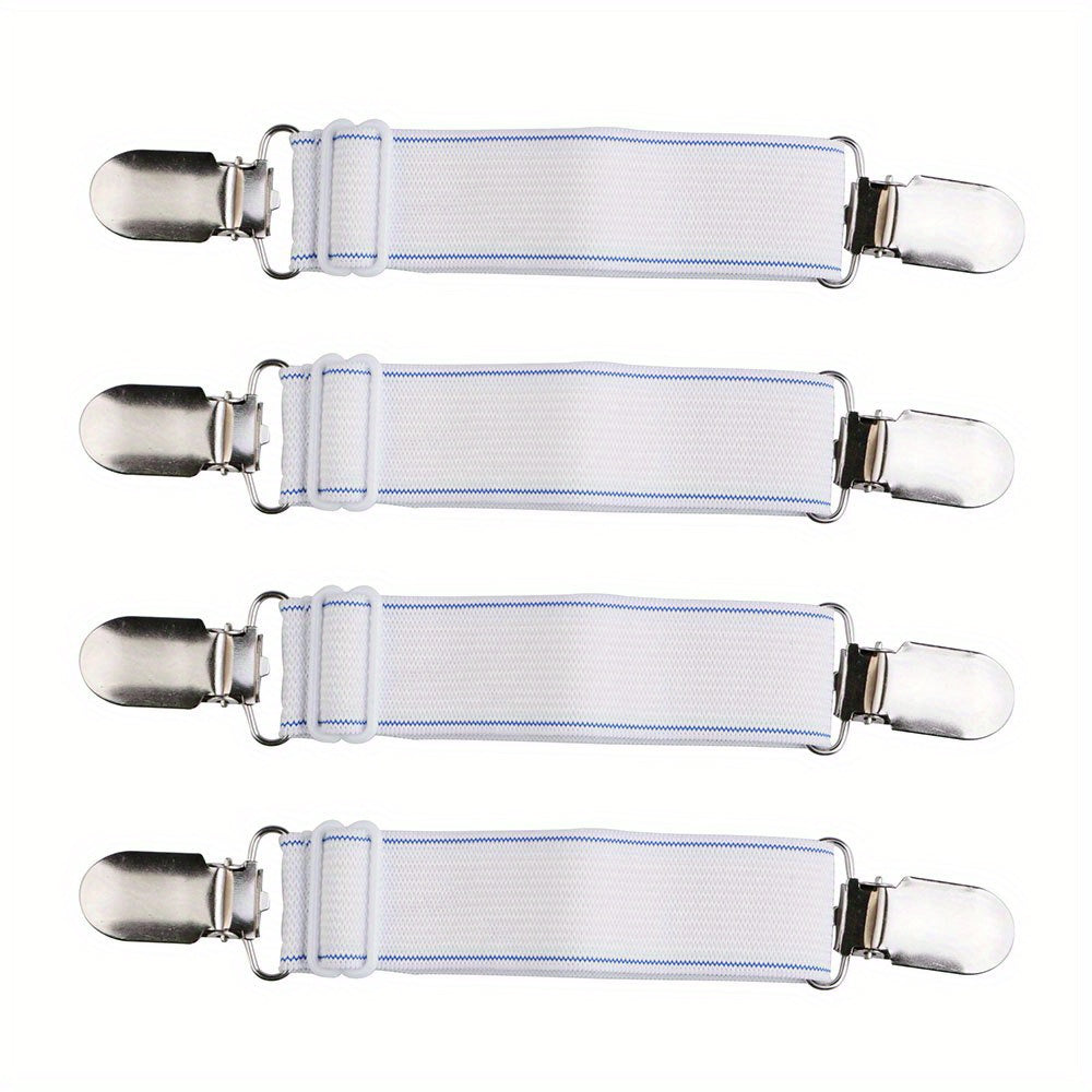 Set of 4 Non-Slip Bed Sheet Clips Adjustable Mattress Corner Holders Household Fasteners