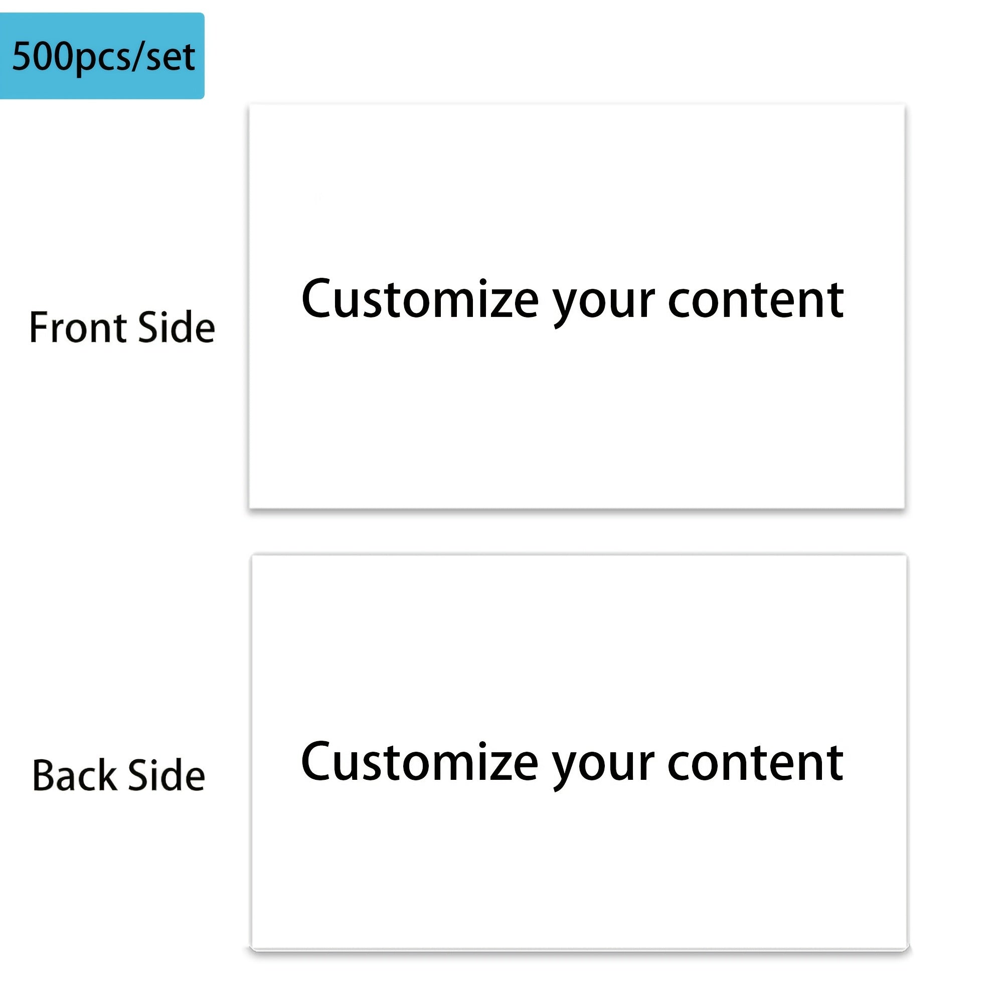 Customizable Business Card Sets Matte Finish Waterproof Paper 200 500 1000