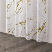Sheer Curtains with Marble Pattern for Living Room Bedroom Office Windows