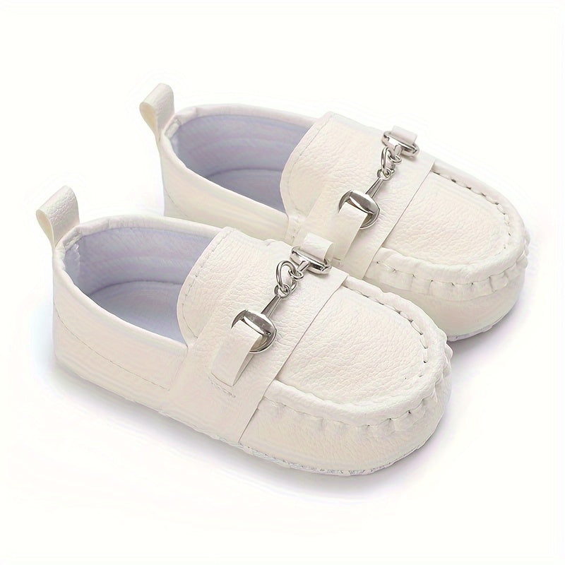 Zapatillas slip-on de color sólido para bebés niños, calzado ligero antideslizante y casual para primavera y otoño