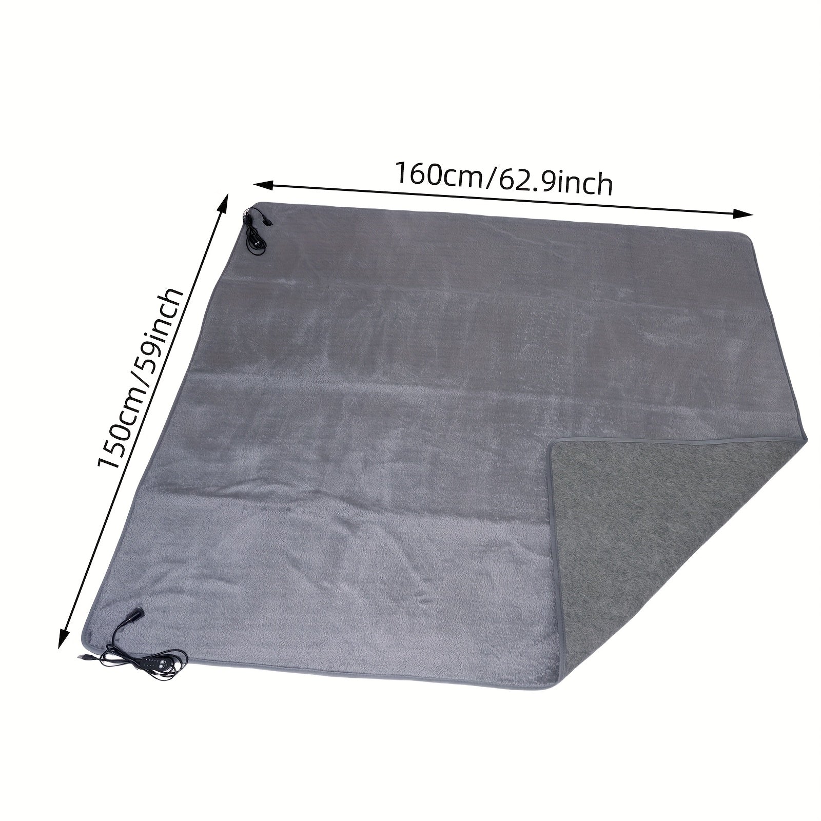 Manta eléctrica con temporizador y control de temperatura para cama individual o doble