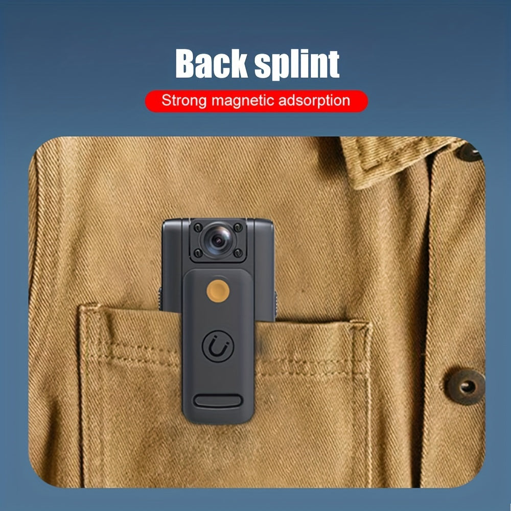 Full HD Body Camera with 180° Rotatable Lens Night Vision 1080p IPS Screen Rechargeable